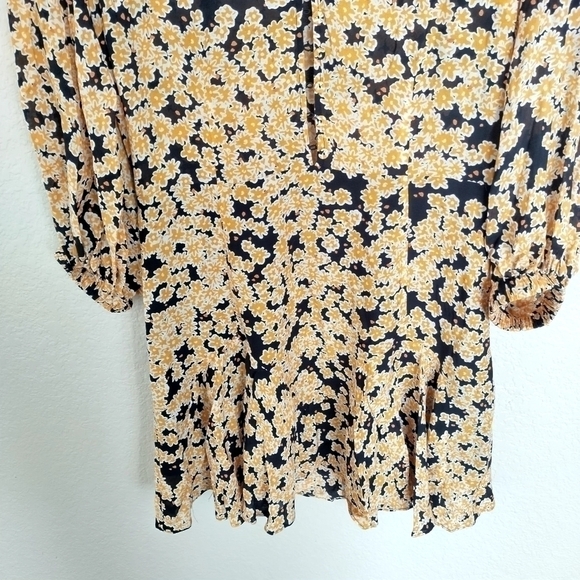 & other stories Floral Modal Blend Mini Dress sz 6 - Picture 2 of 7